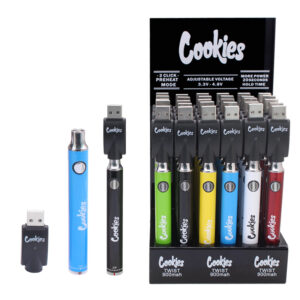 <img width="100" height="100" src="https://mystylevape.com/wp-content/uploads/2025/05/主图-3-1-100x100.jpg" class="grouped-list-image" alt="" srcset="https://mystylevape.com/wp-content/uploads/2025/05/主图-3-1-100x100.jpg 100w, https://mystylevape.com/wp-content/uploads/2025/05/主图-3-1-300x300.jpg 300w, https://mystylevape.com/wp-content/uploads/2025/05/主图-3-1-150x150.jpg 150w, https://mystylevape.com/wp-content/uploads/2025/05/主图-3-1-768x768.jpg 768w, https://mystylevape.com/wp-content/uploads/2025/05/主图-3-1-500x500.jpg 500w, https://mystylevape.com/wp-content/uploads/2025/05/主图-3-1-50x50.jpg 50w, https://mystylevape.com/wp-content/uploads/2025/05/主图-3-1.jpg 800w" sizes="(max-width: 100px) 100vw, 100px" />Cookies 510 twist battery 30pcs/pack