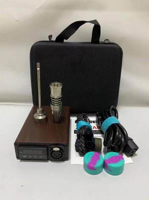 Digital Temperature Controller Kit with Hybrid Quartz Accessories, Portable 110V Digital Temperature Controller, 10mm/14mm/18mm Joint, Black