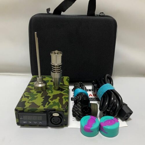 Digital Temperature Controller Kit with Hybrid Quartz Accessories, Portable 110V Digital Temperature Controller, 10mm/14mm/18mm Joint, Black