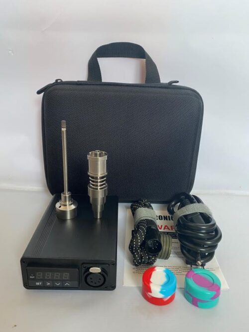 Digital Temperature Controller Kit with Hybrid Quartz Accessories, Portable 110V Digital Temperature Controller, 10mm/14mm/18mm Joint, Black