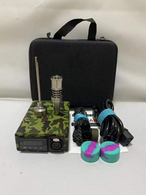 Digital Temperature Controller Kit with Hybrid Quartz Accessories, Portable 110V Digital Temperature Controller, 10mm/14mm/18mm Joint, Black