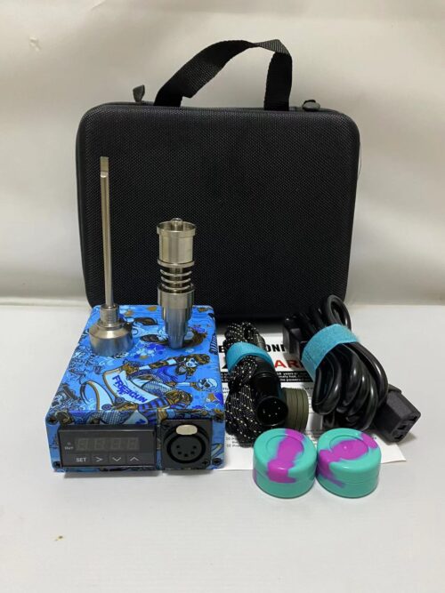 Digital Temperature Controller Kit with Hybrid Quartz Accessories, Portable 110V Digital Temperature Controller, 10mm/14mm/18mm Joint, Black