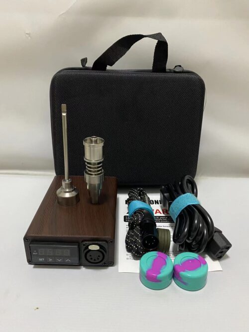 Digital Temperature Controller Kit with Hybrid Quartz Accessories, Portable 110V Digital Temperature Controller, 10mm/14mm/18mm Joint, Black