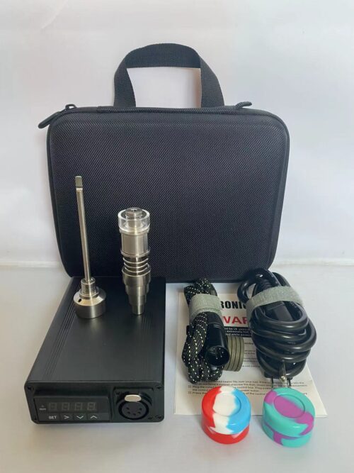 Digital Temperature Controller Kit with Hybrid Quartz Accessories, Portable 110V Digital Temperature Controller, 10mm/14mm/18mm Joint, Black